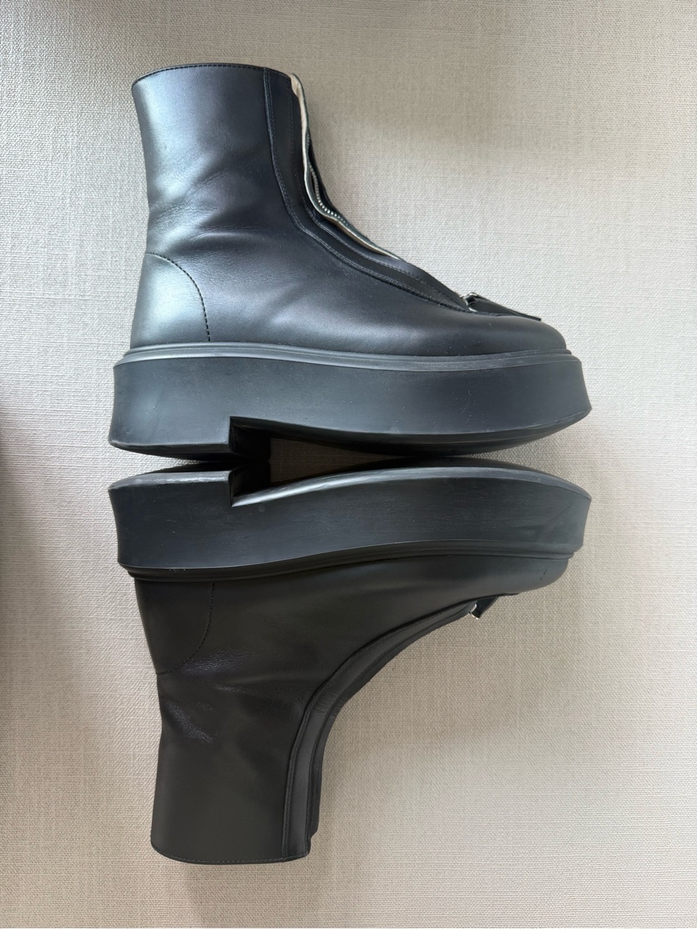 The Row Black Leather Boots - Picture 5 of 7